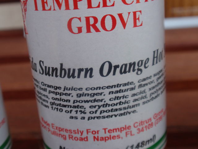 Florida Sunburn Orange Hot Sauce - orange juice, jalapeno and red bell pepper