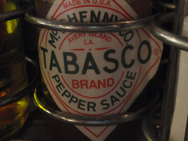 Gotta love the Tabasco on the table without asking!