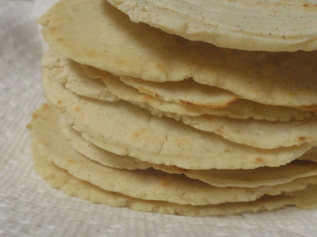 This batch made 14 tortillas.  Each one comes in at 62 calories, .8 fat, 13 carbs, 1.1 fiber, 1.1 protein