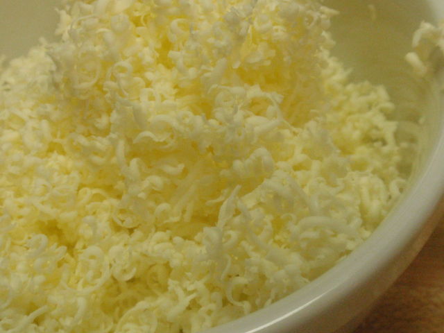 frozen shredded butter is key to a light and fluffy scone