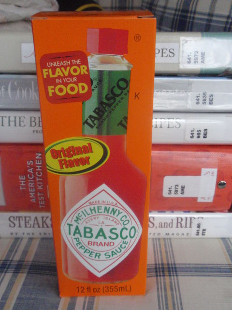 And I have my giant bottle of Tabasco to take to work! Crisis averted!