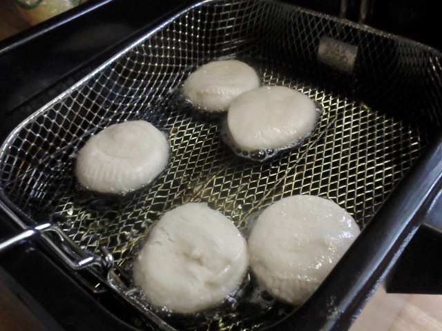 Then fried them at 350 for just under a minute a side - and I cooled them on a paper towel